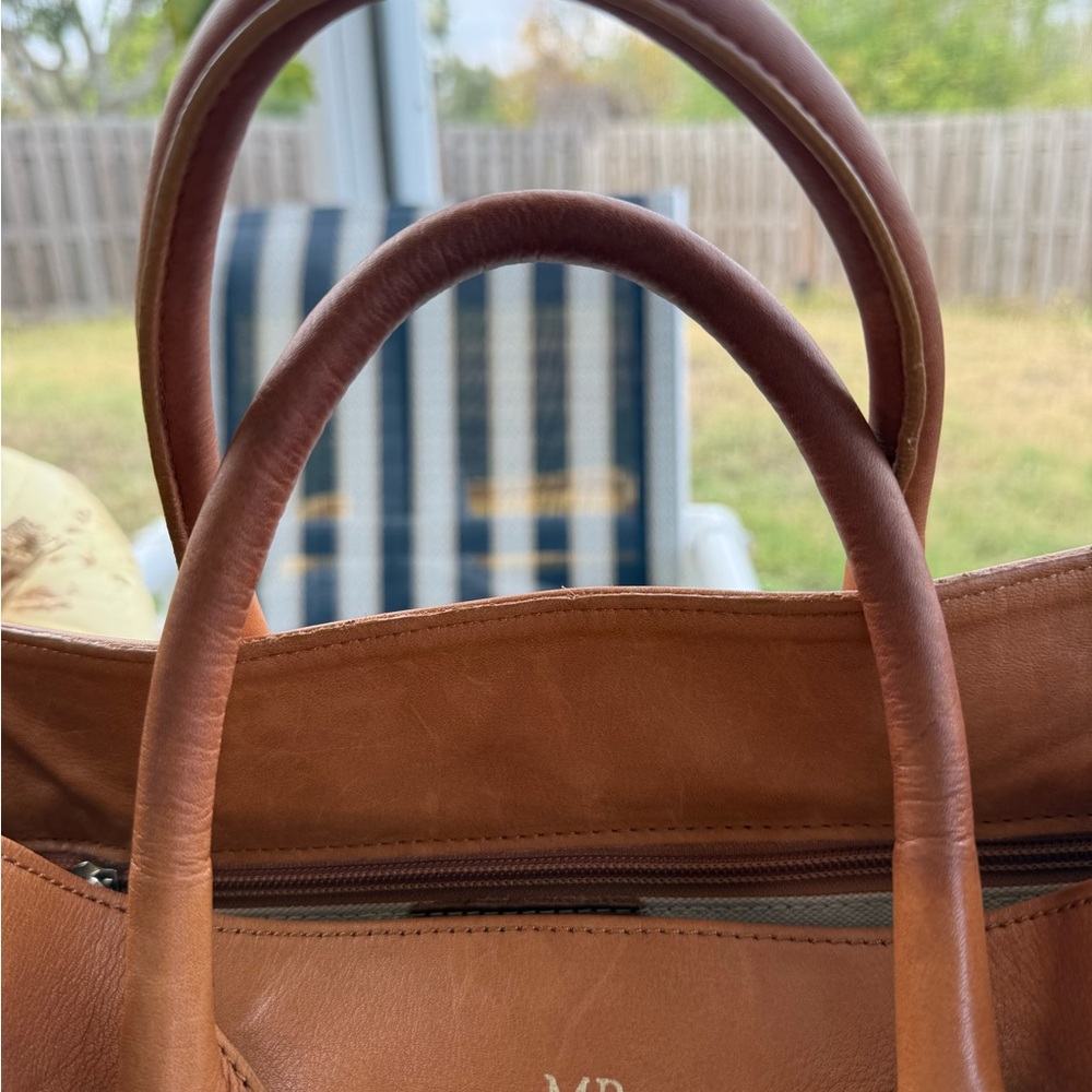 Mark & Graham Tan Leather Elisabetta Slouch Leather Tote Bag Made in Italy 🇮🇹 - Picture 11 of 12